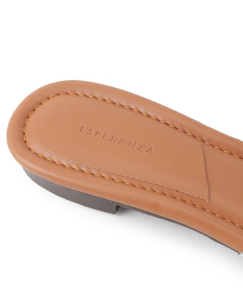 ESPERANZA(エスペランサ)の「◆ウェーブラインクリアアッパーフラットサンダル(サンダル・レディース・ブラック系8/ブラウン系8・L/M)」の12枚目の写真