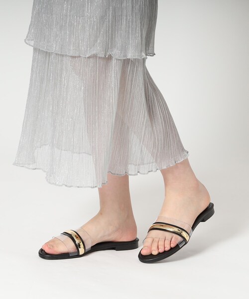 ESPERANZA(エスペランサ)の「◆ウェーブラインクリアアッパーフラットサンダル(サンダル・レディース・ブラック系8/ブラウン系8・L/M)」の16枚目の写真