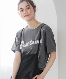 【WEB限定セール】ロールアップ袖サガラ刺繍Tシャツ