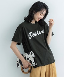 【WEB限定セール】ロールアップ袖サガラ刺繍Tシャツ