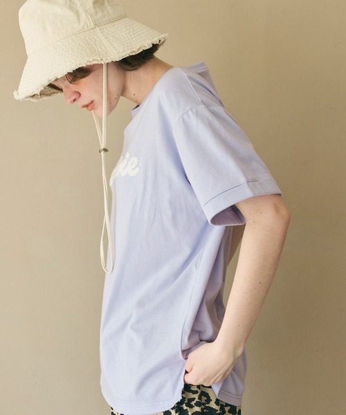 coca(coca)(コカ)の「【WEB限定セール】ロールアップ袖サガラ刺繍Tシャツ(Tシャツ/カットソー・レディース・チャコールグレー/ホワイト/B/C/D/A・M/L)」の21枚目の写真