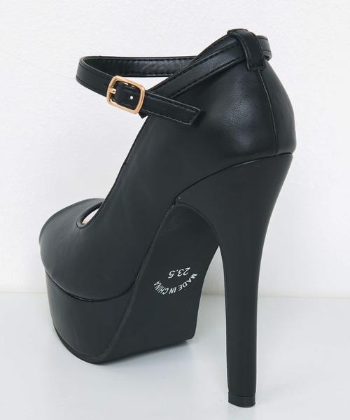 Diable baiser(ディアブルベーゼ)の「13cmヒールゴールドアクセントオープントゥパンプス【レディース】【通販】(パンプス・レディース・ブラック/ダークブラック/ホワイト/オフホワイト・23.5cm/24cm/22.5cm/25cm/22cm/23cm/24.5cm)」の9枚目の写真