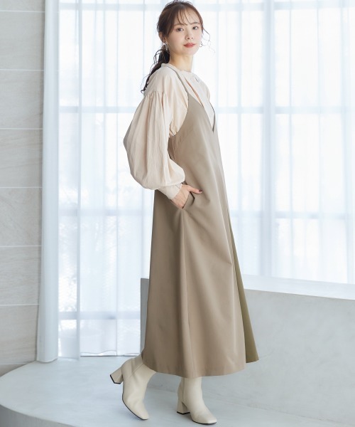 miclat（ミクラ）の「大きいサイズ　ボリュームスリーブシャツ　miclat（シャツ/ブラウス・レディース・ベージュ/ラベンダー・4L/L/5L/LL/3L）」の7枚目の写真