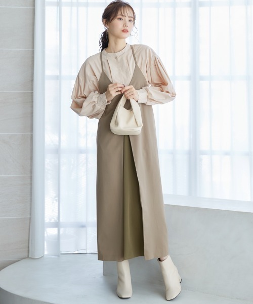 miclat（ミクラ）の「大きいサイズ　ボリュームスリーブシャツ　miclat（シャツ/ブラウス・レディース・ベージュ/ラベンダー・4L/L/5L/LL/3L）」の9枚目の写真