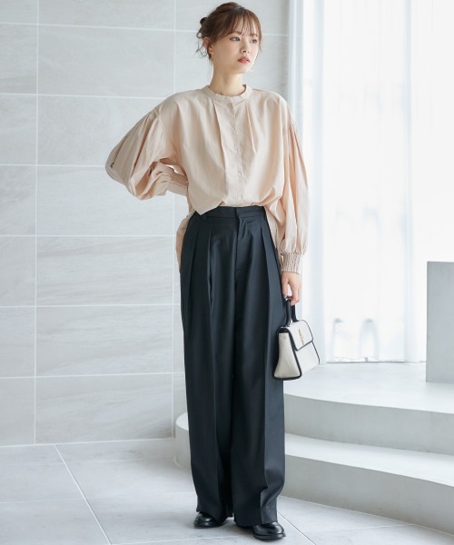 miclat（ミクラ）の「大きいサイズ　ボリュームスリーブシャツ　miclat（シャツ/ブラウス・レディース・ベージュ/ラベンダー・4L/L/5L/LL/3L）」の16枚目の写真