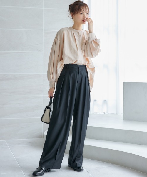 miclat（ミクラ）の「大きいサイズ　ボリュームスリーブシャツ　miclat（シャツ/ブラウス・レディース・ベージュ/ラベンダー・4L/L/5L/LL/3L）」の17枚目の写真