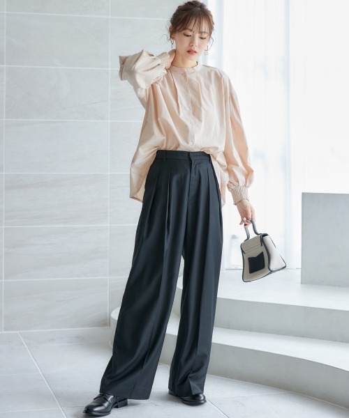 miclat（ミクラ）の「大きいサイズ　ボリュームスリーブシャツ　miclat（シャツ/ブラウス・レディース・ベージュ/ラベンダー・4L/L/5L/LL/3L）」の18枚目の写真