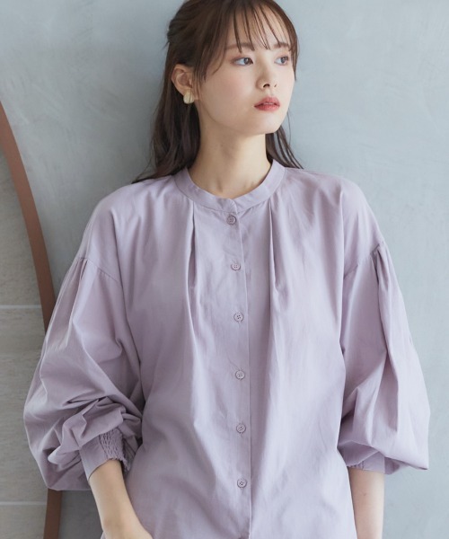 miclat（ミクラ）の「大きいサイズ　ボリュームスリーブシャツ　miclat（シャツ/ブラウス・レディース・ベージュ/ラベンダー・4L/L/5L/LL/3L）」の21枚目の写真