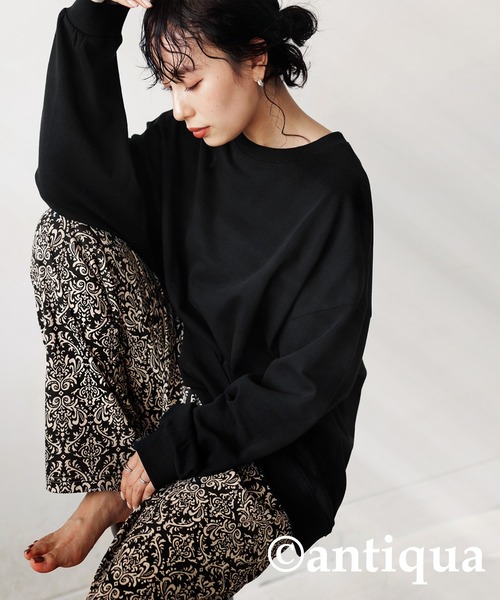 antiqua（アンティカ）の「綿100%ダマスク柄ルームウェア（ルームウェア/パジャマ・レディース・ブラック・FREE）」の6枚目の写真