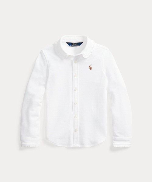 POLO RALPH LAUREN CHILDRENSWEAR（ポロ ラルフ ローレン チルドレンズウェア）の「ニット オックスフォード シャツ（シャツ/ブラウス・キッズ・ホワイト・3/4/6）」の4枚目の写真