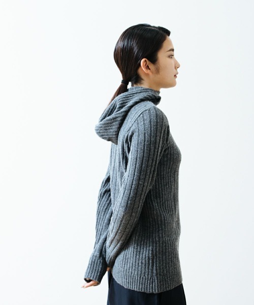oblekt(オブレクト)の「【Designers】 HOODY RIB KNIT(ニット/セーター・レディース・ブルー/グレー系・FREE)」の2枚目の写真