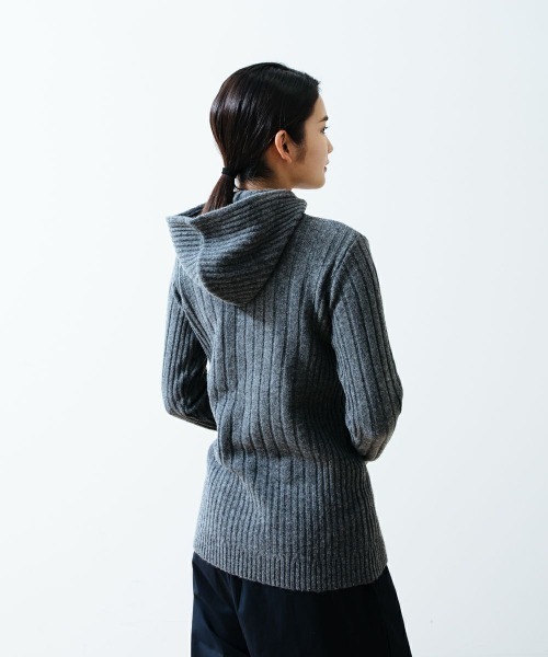 oblekt(オブレクト)の「【Designers】 HOODY RIB KNIT(ニット/セーター・レディース・ブルー/グレー系・FREE)」の4枚目の写真