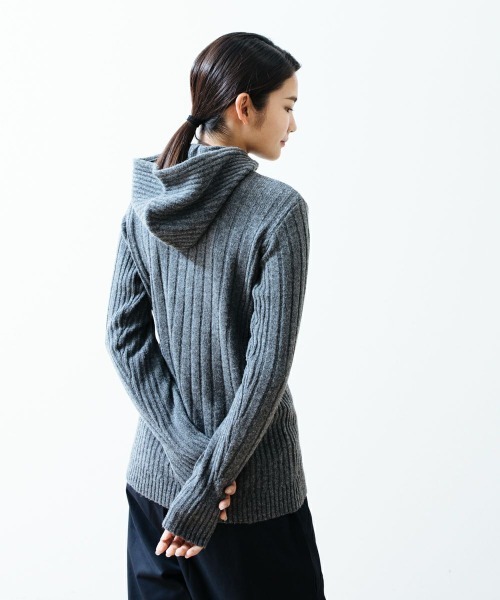 oblekt(オブレクト)の「【Designers】 HOODY RIB KNIT(ニット/セーター・レディース・ブルー/グレー系・FREE)」の5枚目の写真