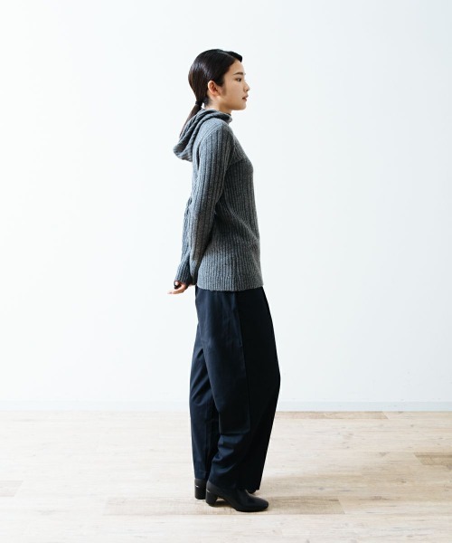 oblekt(オブレクト)の「【Designers】 HOODY RIB KNIT(ニット/セーター・レディース・ブルー/グレー系・FREE)」の7枚目の写真
