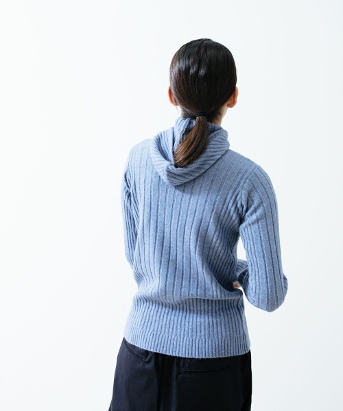 oblekt(オブレクト)の「【Designers】 HOODY RIB KNIT(ニット/セーター・レディース・ブルー/グレー系・FREE)」の12枚目の写真