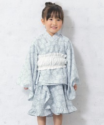 SOUBIEN(ソウビエン)のセパレート浴衣セット 子ども キッズ 上下セット(上着+ワンピース+帯)3点セット(浴衣)