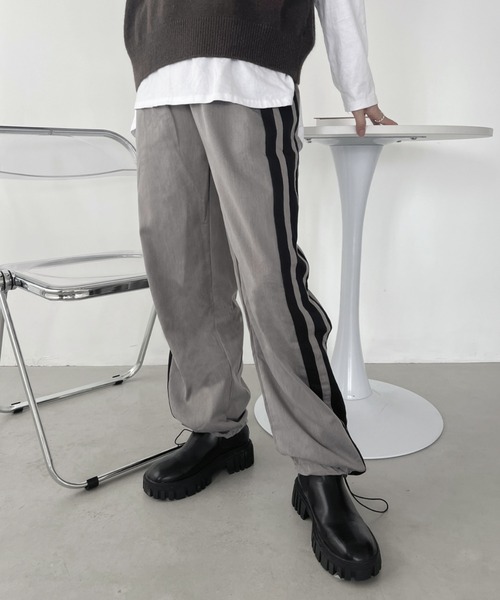 CLEA（クレア）の「サイドラインスラックスジョガーパンツ（その他パンツ・レディース・ブラック/グレー・M/L）」の12枚目の写真