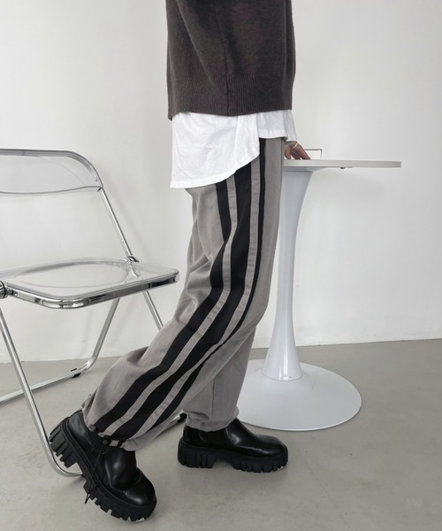 CLEA（クレア）の「サイドラインスラックスジョガーパンツ（その他パンツ・レディース・ブラック/グレー・M/L）」の14枚目の写真