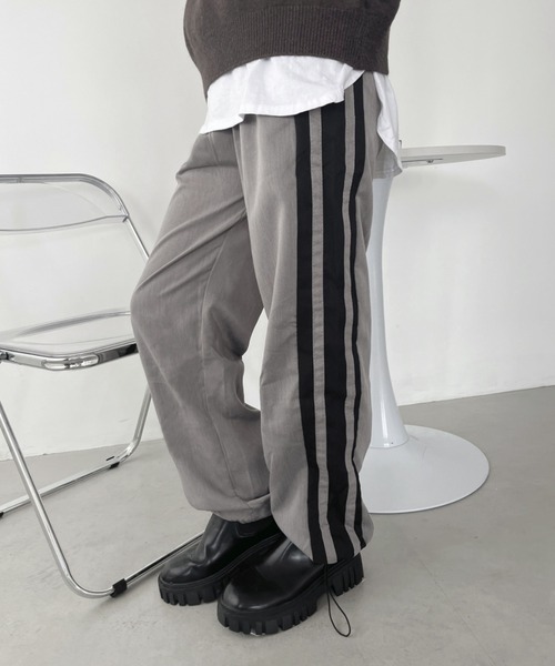 CLEA（クレア）の「サイドラインスラックスジョガーパンツ（その他パンツ・レディース・ブラック/グレー・M/L）」の13枚目の写真