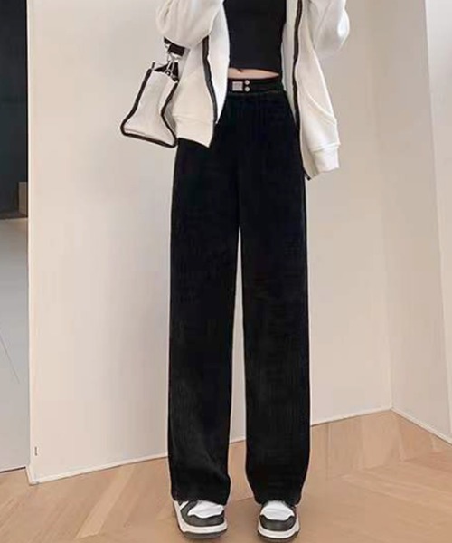 Dewlily(デューリリー)の「コーデュロイワイドパンツ(その他パンツ・レディース・ブラック/ホワイト・M/XL/L)」の8枚目の写真