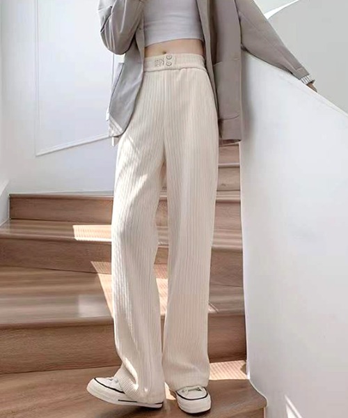 Dewlily(デューリリー)の「コーデュロイワイドパンツ(その他パンツ・レディース・ブラック/ホワイト・M/XL/L)」の9枚目の写真
