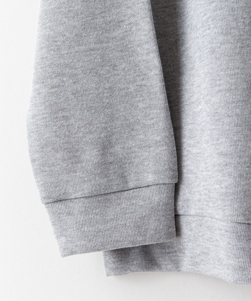 fort point(フォーポイント)の「【FORTPOINT/フォートポイント】個性的なボタンが技あり さらっと羽織れる 裏毛カーディガン ドロップショルダー ビッグシルエット(カーディガン/ボレロ・レディース・グリーン/グレー/イエロー/ブラック/パープル/オレンジ・FREE)」の14枚目の写真