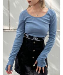 EMODA（エモダ）の「ジャガードフィットロゴロンT（Tシャツ/カットソー）」