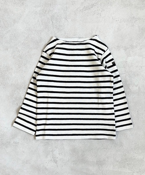 BIG FIELD（ビッグフィールド）の「ボーダーボートネックロンT（80～150cm）（Tシャツ/カットソー・キッズ・ブラック/イエロー/ブルー系その他/ブルー/グリーン/ピンク・80/90/95/100/110/120/130/140/150）」の17枚目の写真