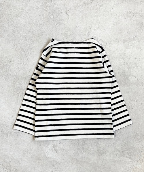 BIG FIELD（ビッグフィールド）の「ボーダーボートネックロンT（80～150cm）（Tシャツ/カットソー・キッズ・ブラック/イエロー/ブルー系その他/ブルー/グリーン/ピンク・80/90/95/100/110/120/130/140/150）」の18枚目の写真