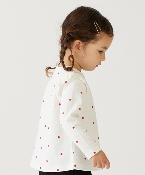 petit main（プティマイン）の「【プティプラ】GIRLS長袖T（Tシャツ/カットソー・キッズ・レッド/ネイビー/ピンク/アイボリー/イエロー/ライトピンク/オフホワイト/ダークブルー/ライトグリーン/ライトグレー・100cm/120cm/110cm/90cm/130cm/80ｃｍ）」の20枚目の写真