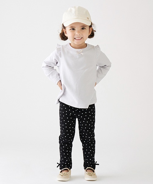 petit main（プティマイン）の「【プティプラ】GIRLS長袖T（Tシャツ/カットソー・キッズ・レッド/ネイビー/ピンク/アイボリー/イエロー/ライトピンク/オフホワイト/ダークブルー/ライトグリーン/ライトグレー・100cm/120cm/110cm/90cm/130cm/80ｃｍ）」の17枚目の写真