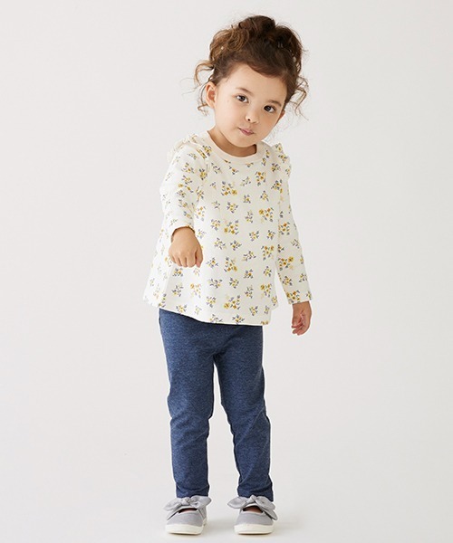 petit main（プティマイン）の「【プティプラ】GIRLS長袖T（Tシャツ/カットソー・キッズ・レッド/ネイビー/ピンク/アイボリー/イエロー/ライトピンク/オフホワイト/ダークブルー/ライトグリーン/ライトグレー・100cm/120cm/110cm/90cm/130cm/80ｃｍ）」の14枚目の写真