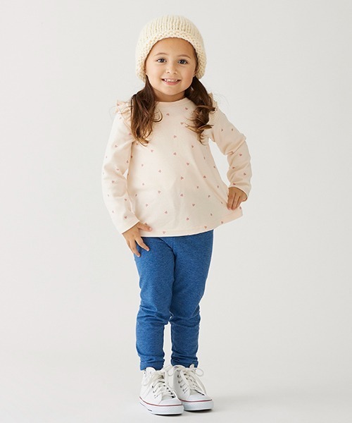 petit main（プティマイン）の「【プティプラ】GIRLS長袖T（Tシャツ/カットソー・キッズ・レッド/ネイビー/ピンク/アイボリー/イエロー/ライトピンク/オフホワイト/ダークブルー/ライトグリーン/ライトグレー・100cm/120cm/110cm/90cm/130cm/80ｃｍ）」の12枚目の写真