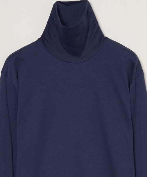 three dots(スリードッツ)の「サンデッドジャージー タートルネック(Tシャツ/カットソー・メンズ・ホワイト/ネイビー/ブラック・MEDIUM/SMALL/LARGE/X-LARGE)」の15枚目の写真