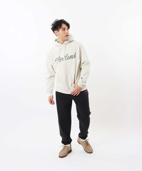 Champion(チャンピオン)の「【Champion/チャンピオン】メンズ メンズカジュアル フーデッドスウェットシャツ(パーカー・メンズ・ブラック/オートミール/ダークグリーン/ネイビー・LARGE/X-LARGE/MEDIUM)」の12枚目の写真