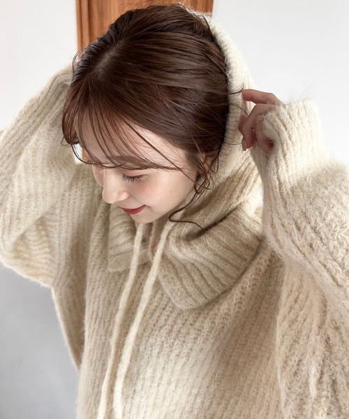 LOWRYS FARM(ローリーズファーム)の「バラクラバ2 967050(マフラー・レディース・パープル/アイボリー/オレンジ・FREE)」の10枚目の写真