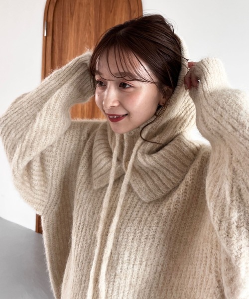 LOWRYS FARM(ローリーズファーム)の「バラクラバ2 967050(マフラー・レディース・パープル/アイボリー/オレンジ・FREE)」の11枚目の写真