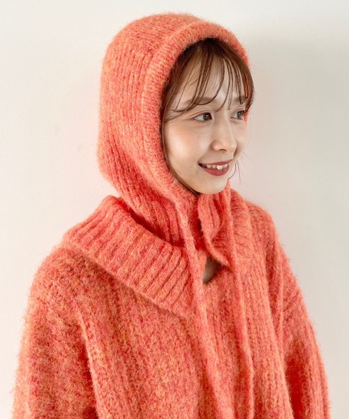 LOWRYS FARM(ローリーズファーム)の「バラクラバ2 967050(マフラー・レディース・パープル/アイボリー/オレンジ・FREE)」の12枚目の写真