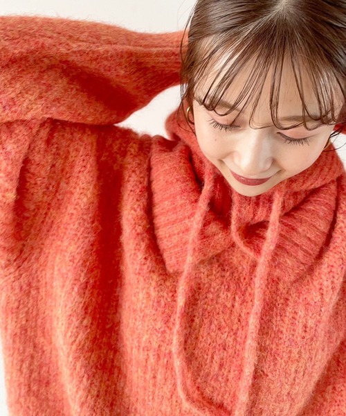 LOWRYS FARM(ローリーズファーム)の「バラクラバ2 967050(マフラー・レディース・パープル/アイボリー/オレンジ・FREE)」の13枚目の写真