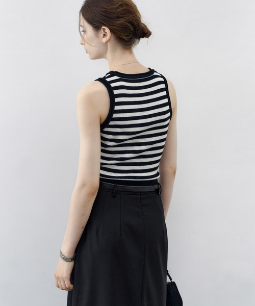 【セール】【tageechita】ウール混クルーネックロールエッジタンクトップ（タンクトップ）｜tageechita（タジチタ）