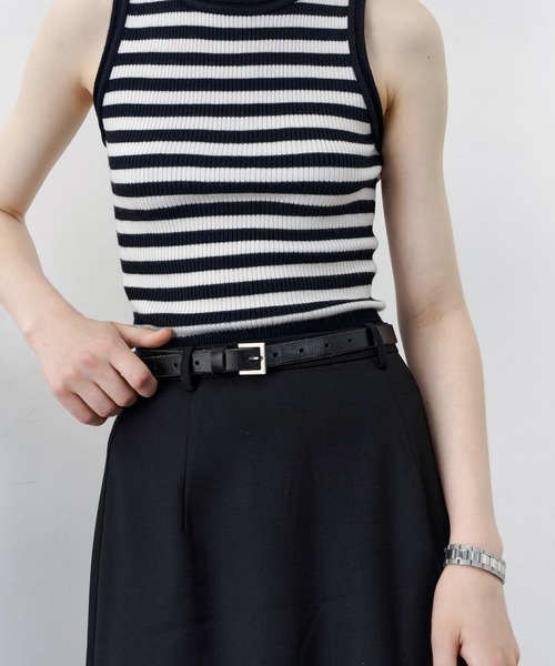 【セール】【tageechita】ウール混クルーネックロールエッジタンクトップ（タンクトップ）｜tageechita（タジチタ）