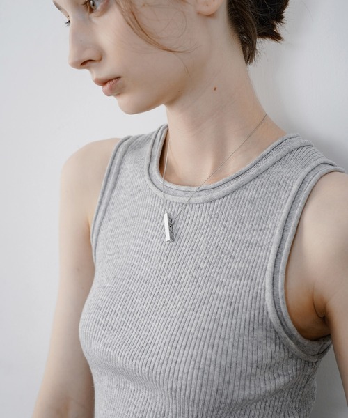 【セール】【tageechita】ウール混クルーネックロールエッジタンクトップ（タンクトップ）｜tageechita（タジチタ）