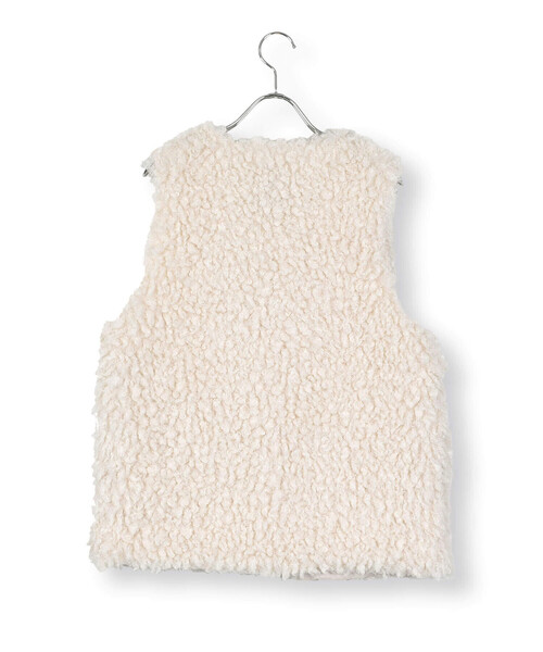 ZIDDY(ジディ)の「プードルファーベスト(130~160cm)(ベスト・キッズ・ブラック/オフホワイト・130cm/140cm/160cm/150cm)」の11枚目の写真