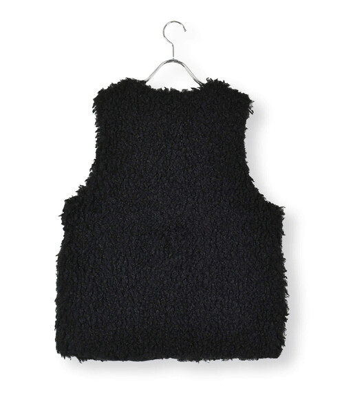 ZIDDY(ジディ)の「プードルファーベスト(130~160cm)(ベスト・キッズ・ブラック/オフホワイト・130cm/140cm/160cm/150cm)」の18枚目の写真