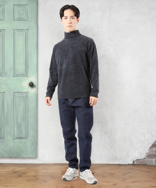 TopIsm（トップイズム）の「カチオン染めフリースタートルネックカットソー（ニット/セーター・メンズ・ワインレッド/チャコールグレー/杢グレー/ネイビー・M/L/LL）」の7枚目の写真