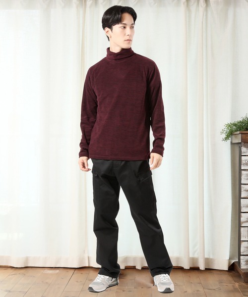 TopIsm（トップイズム）の「カチオン染めフリースタートルネックカットソー（ニット/セーター・メンズ・ワインレッド/チャコールグレー/杢グレー/ネイビー・M/L/LL）」の8枚目の写真