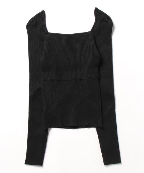 Narcissus(ナルシス)の「【Narcissus】スクエアリブニット(ニット/セーター・レディース・ブラック/ホワイト・FREE)」の14枚目の写真
