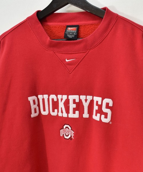 【ヴィンテージ古着】Y2K NIKE / ナイキ BUCKEYES OHIO STATE クルーネックスウェット