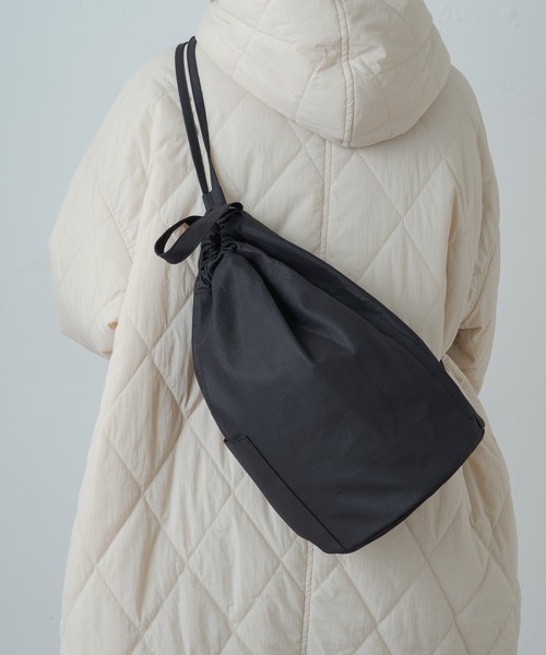 earthy（アーシー）の「レザーナイロンショルダーBAG（ショルダーバッグ・レディース・ブラック/ブラウン・ONE SIZE）」の10枚目の写真