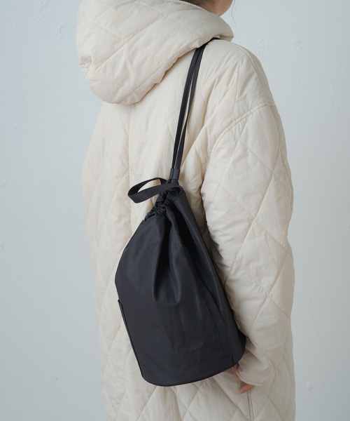 earthy（アーシー）の「レザーナイロンショルダーBAG（ショルダーバッグ・レディース・ブラック/ブラウン・ONE SIZE）」の13枚目の写真